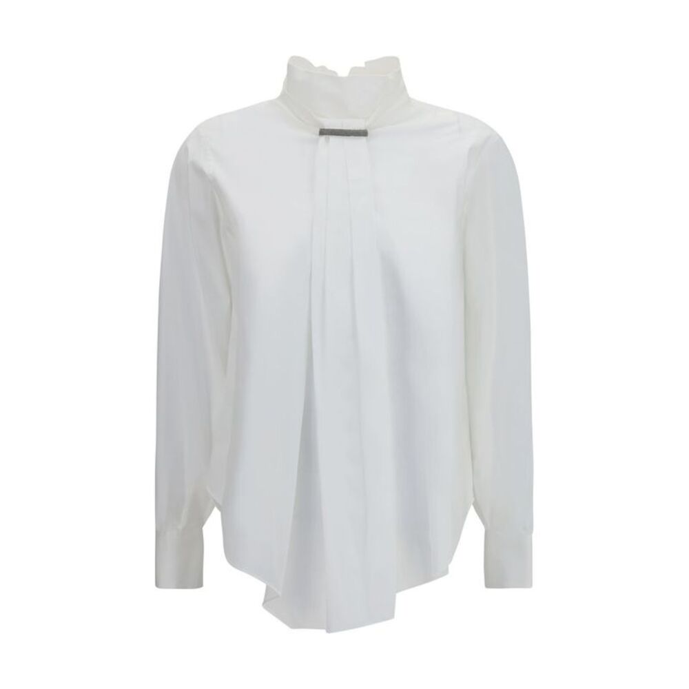 Brunello Cucinelli White Cotton Women's Blouse
